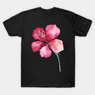 Vintage Island Tropical Hibiscus Floral T-Shirt